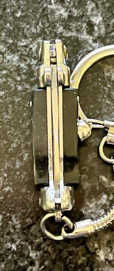 Miniature Keychain Switchblade Knife, Taiwan, 2.75 Inch Fishtail Style, Unused 