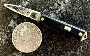 Rare Miniature Ackermannchen Switchblade Knife, INOX Over Patent, By Donimo Mazzoli In Italy
