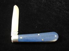 Great Eastern Cutlery GEC Smooth Blue Linen Micarta Colt Cutter Jack Knife 394124 NIT Made In USA