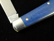 Great Eastern Cutlery GEC Smooth Blue Linen Micarta Colt Cutter Jack Knife 394124 NIT Made In USA