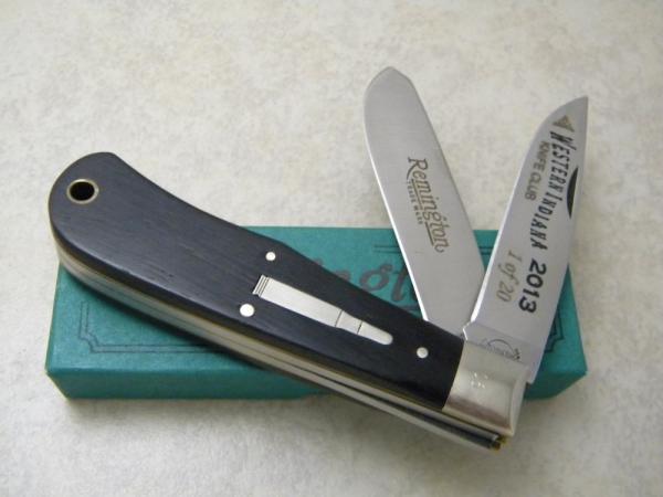 Remington USA 2013 Western IN Knife Club Cocobolo Wood R1128 Bullet Trapper Knife 