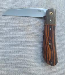 JD ELLIS swayback...ironwood scales..micarta bolsters...Rwl34..4" clsd...titanium hardware...swag