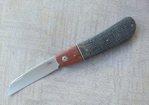 JD ELLIS swayback..oreo shadetree scales ..micarta bolsters...Rwl34..4"..titanium hardware...swag