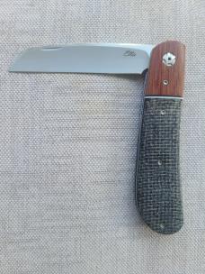 JD ELLIS swayback..oreo shadetree scales ..micarta bolsters...Rwl34..4"..titanium hardware...swag