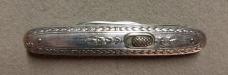 3 3/8" Flylock Nickel Silver Double Blade with Etch.