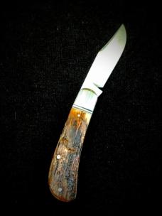 Bobby Toole Bark Mammoth Ivory Lanny Clip..Cpm154...4 closed...integral fluted bolsters..coa & pouch