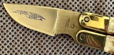 Vintage Parker Mini Balisong Butterfly Knife, Improved Elk Horn Handle, Japan, Unused 