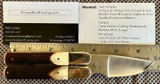 Vintage Parker Mini Balisong Butterfly Knife, Improved Elk Horn Handle, Japan, Unused 