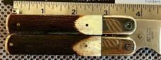 Vintage Parker Mini Balisong Butterfly Knife, Improved Elk Horn Handle, Japan, Unused 