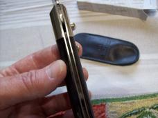 A.G.A. Campolin Pattada Scarce Italian Automatic Brazilian Horn UNUSED W/Pouch & Box
