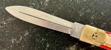 Rare Dagger Blade Bullfighter Lever Lock Switchblade Knife, Marked Japan
