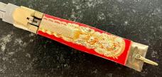 Rare Dagger Blade Bullfighter Lever Lock Switchblade Knife, Marked Japan