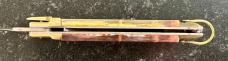 Rare Dagger Blade Bullfighter Lever Lock Switchblade Knife, Marked Japan