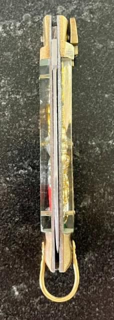 Dagger Blade Mexico Bullfighter Lever Lock Switchblade Knife, Japan