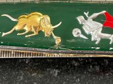 Dagger Blade Mexico Bullfighter Lever Lock Switchblade Knife, Japan