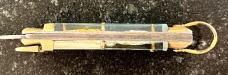 Rare Small Blue Handle Mexico Bullfighter Lever Lock Switchblade Knife, Japan, Used