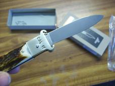 Hubertus Knife Shellpuller Patronenzieher Solingen Germany Stag/Antler Large Size 11 UNUSED NIB.
