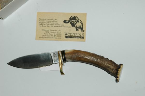 Vintage Wolverine Stag Fixed Blade New in Box