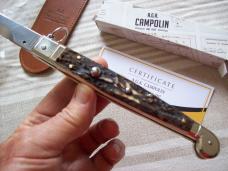 A.G.A. Campolin "The Sicilian" 12" Fighting Knife Maniago, Italy Genuine Stag/Antler UNUSED NIB.
