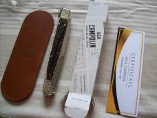 A.G.A. Campolin "The Sicilian" 12" Fighting Knife Maniago, Italy Genuine Stag/Antler UNUSED NIB.