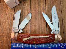 Winchester 4 Blade Sowbelly Stockman Rifle Shield Series Burnt Orange Winchester Jigged Bone 1998