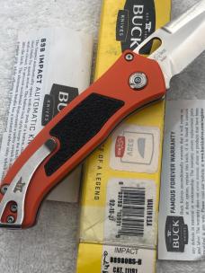 Buck Impact Push Button Automatic Knife 0898ORS New In Box Made In USA Discontinued