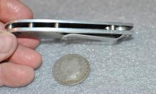 Gerber USA Early 4660717A Used Folder Bright Waffled Alu Handle 1/2 Serrated Carried Little Use