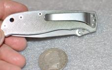 Gerber USA Early 4660717A Used Folder Bright Waffled Alu Handle 1/2 Serrated Carried Little Use