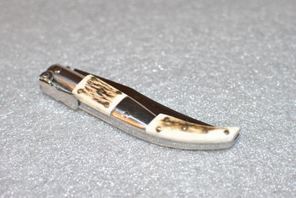 Navaja J.J. Martinez Santa Cruz Spain Mint Mirror Polish Stag 3 3/4" Closed
