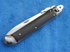 11" Swinguard Leverlock  switchblade knife ebonywood Handles 