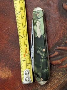 Catskill Knife Company Green Handle Trapper