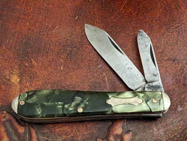 Catskill Knife Company Green Handle Trapper