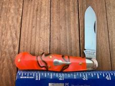 Great Eastern Cutlery Tidioute #56EO Easy Open Dog Leg Jack Orange Scramble Acrylic 2023