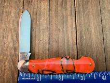 Great Eastern Cutlery Tidioute #56EO Easy Open Dog Leg Jack Orange Scramble Acrylic 2023