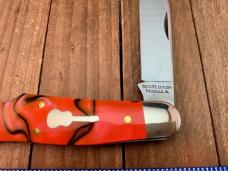 Great Eastern Cutlery Tidioute #56EO Easy Open Dog Leg Jack Orange Scramble Acrylic 2023