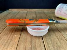 Great Eastern Cutlery Tidioute #56EO Easy Open Dog Leg Jack Orange Scramble Acrylic 2023
