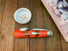 Great Eastern Cutlery Tidioute #56EO Easy Open Dog Leg Jack Orange Scramble Acrylic 2023