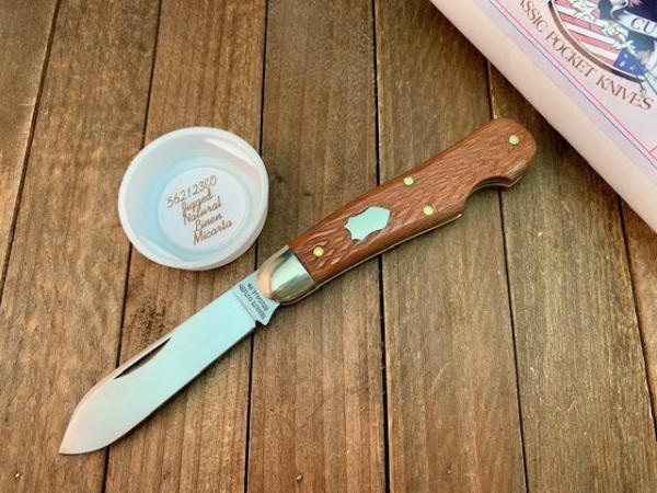 Great Eastern Cutlery Tidioute #56 Easy Open Dog Leg Jack Jigged Natural Linen Micarta 2023