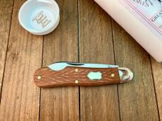 Great Eastern Cutlery Tidioute #56 Easy Open Dog Leg Jack Jigged Natural Linen Micarta 2023
