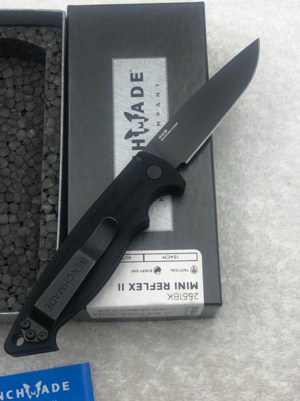 Benchmade 2551BK Mini Reflex II Push Button Automatic Knife Made In USA NIB Discontinued