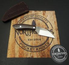 Northwoods Fall Creek Fixed Blade Maroon Linen Micarta Great Eastern Cutlery