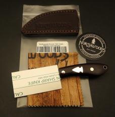 Northwoods Fall Creek Fixed Blade Maroon Linen Micarta Great Eastern Cutlery