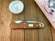 Great Eastern Cutlery #56EO Easy Open Dog Leg Jack Jigged Natural Linen Micarta 2023