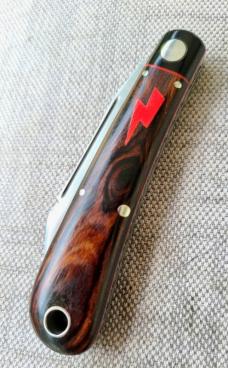 Kroo Rhino...Ironwood.Rwl34.3.75.Oryx Horn bolsters.filework.spacers..liners.lanyard tube coa/slip