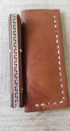 Kroo Rhino...Ironwood.Rwl34.3.75.Oryx Horn bolsters.filework.spacers..liners.lanyard tube coa/slip