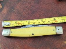 Vintage Yellow Handle Three Blade Ka-bar Stockman