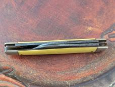 Vintage Yellow Handle Three Blade Ka-bar Stockman