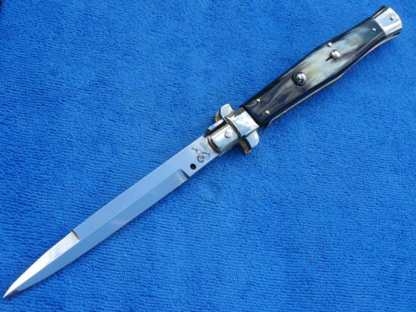 35cm - 14" Renzo Pascotto Flatguard Wasp Body Picklock Brazilian Horn Bayonet Blade III 35cm - 14" Renzo Pascotto Flatguard Wasp Body Picklock Brazilian Horn Bayonet Blade III