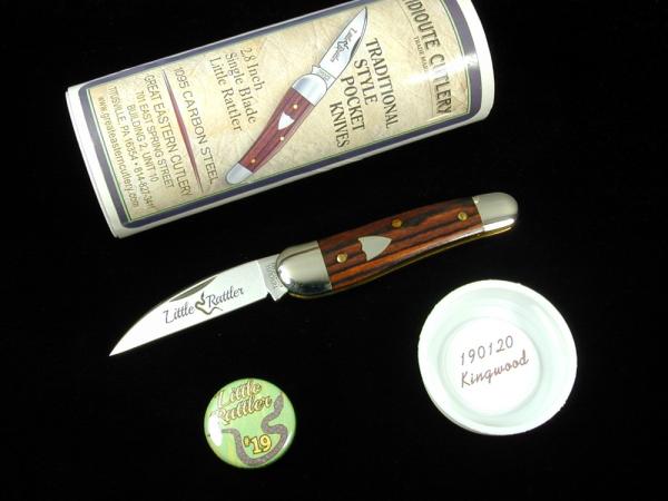 Great Eastern Cutlery GEC Smooth Kingwood Little Rattler Knife 190120 NIT 1 of 505 Wharncliffe