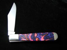 Battle Axe Brand 2021 Volcano Acrylic 1st Year Hunter Knife #2 of 6 Cooper Cutlery 7100P USA Made